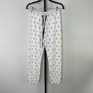 NTW Z Supply Women's White Printed Cloud Dancer Anchor Jogger Size S/XS